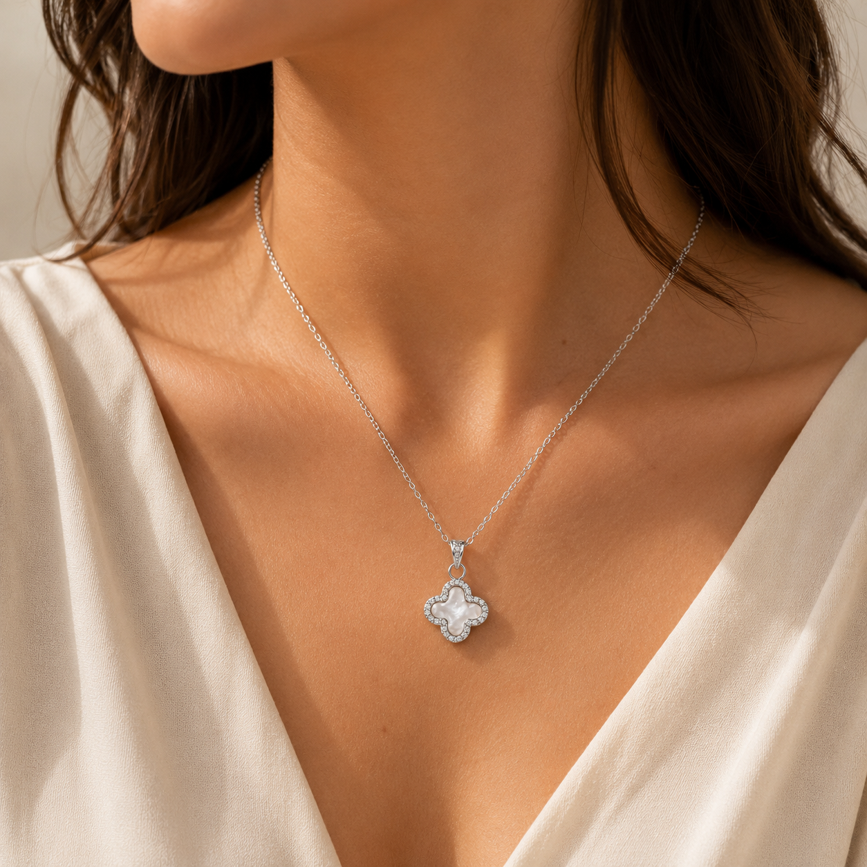 Collier Glow Clover - Plaqué or 18 Carats