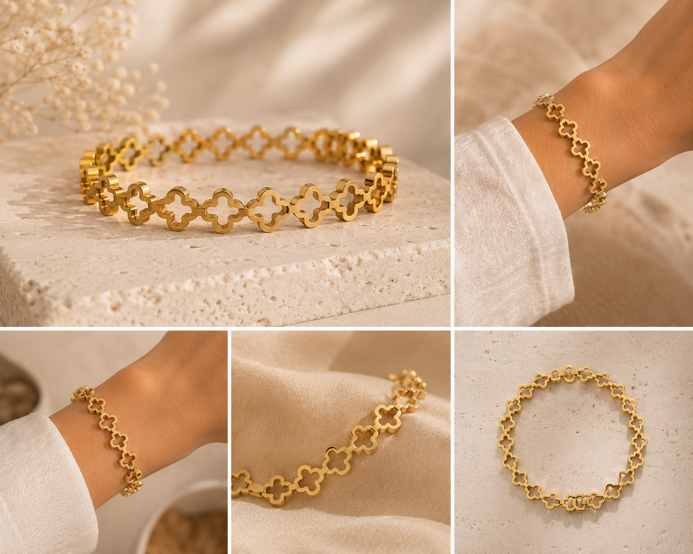 Bracelet Clover Endless Plaqué or 18 carats - Glod Edition