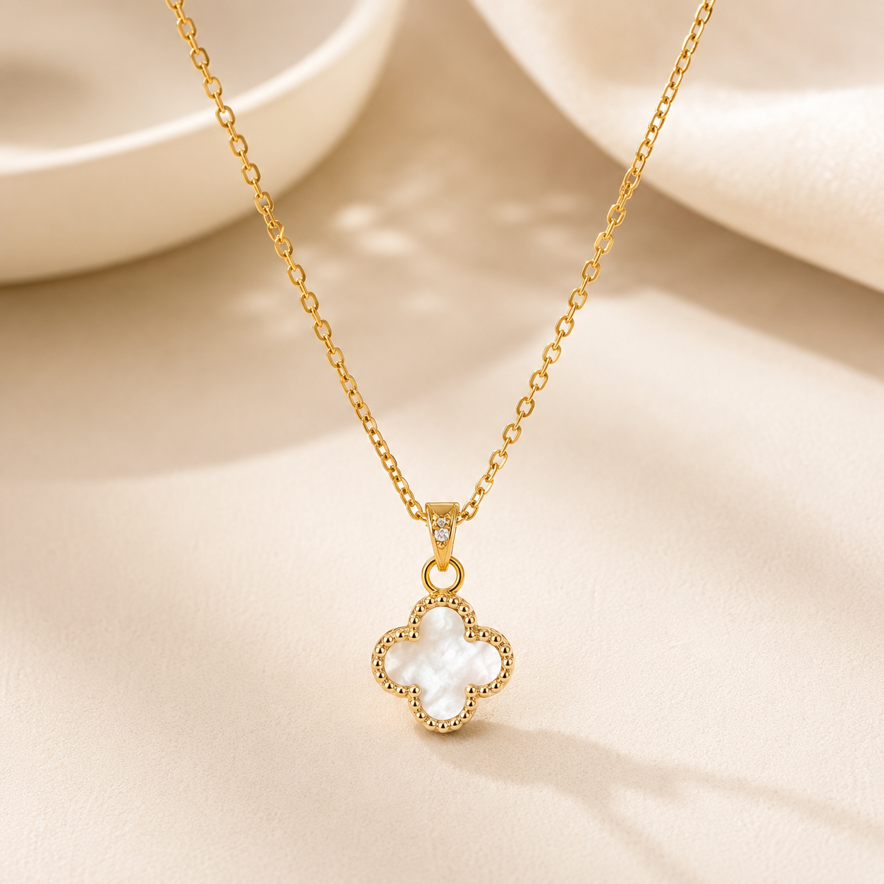 Collier Glow Clover - Plaqué or 18 Carats